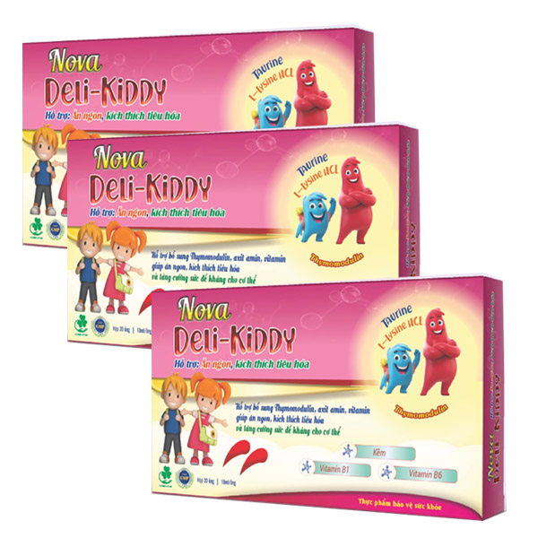 Siro Nova Deli - Kiddy hỗ trợ ăn ngon , kích thích tiêu hóa dành cho trẻ 3 Hộp