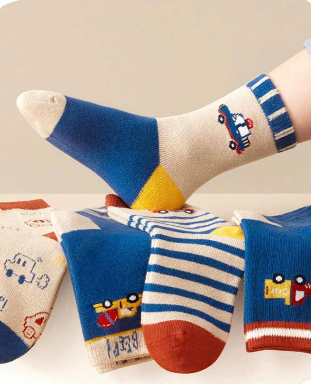 SET 5 ĐÔI TẤT VỚ XANH 02 DỄ THƯƠNG TỪ 1-12 TUỔI DÀNH CHO BÉ TRAI BÉ GÁI