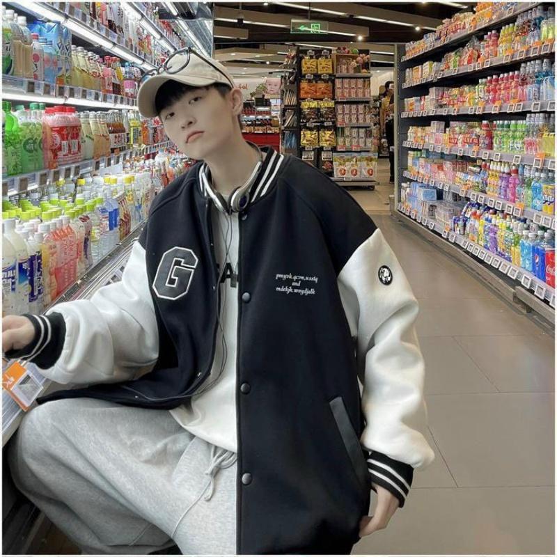 Áo khoác nỉ bông nam nữ bomber unisex gió jacket cúc bấm form rộng local brand ulzzang phong cách hàn quốc đep Chữ G
