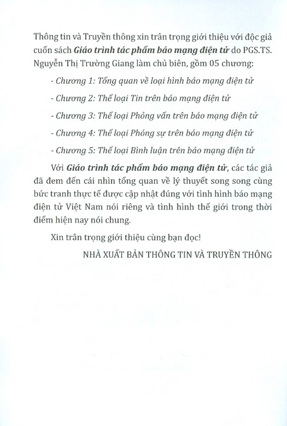 Giáo Trình Tác Phẩm Báo Mạng Điện Tử