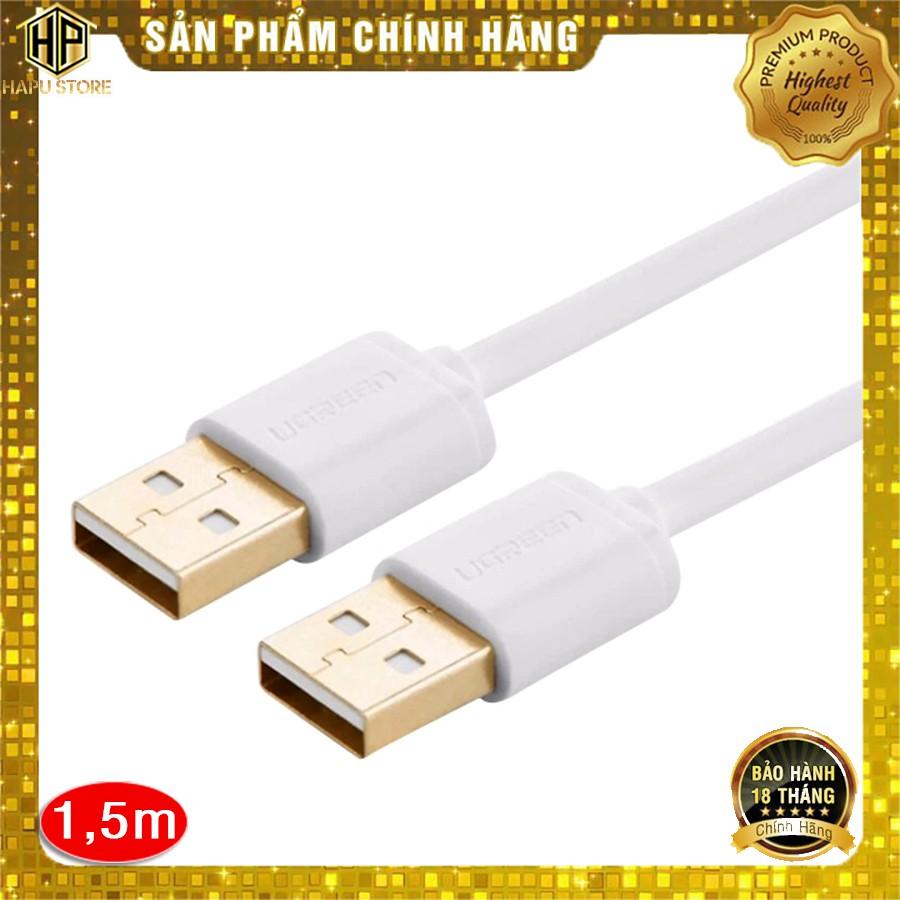 Dây USB 2 đầu đực Ugreen 10310 dài 1.5m - Cáp USB 2.0 chính hãng - Hàng Chính Hãng