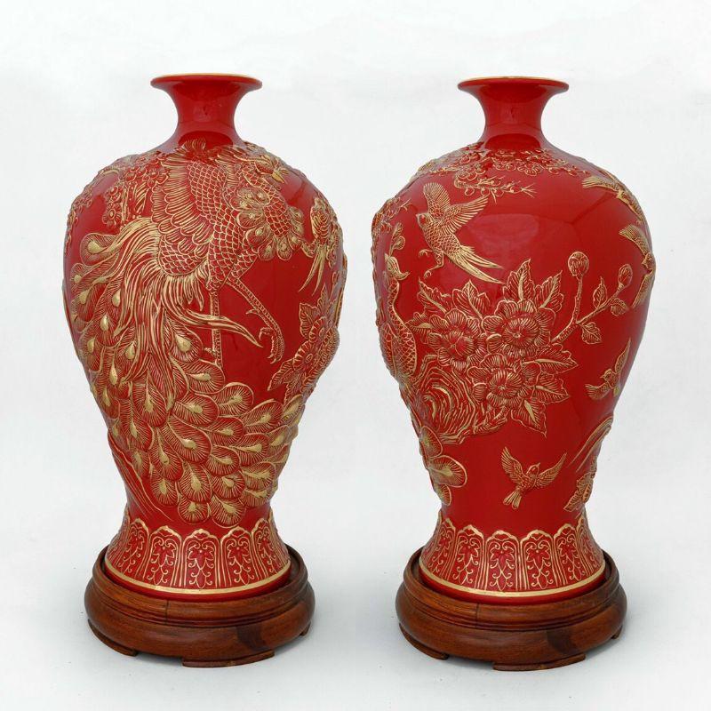 Mai Bình Vẽ Vàng Kim Cao Cấp,Cao 50cm