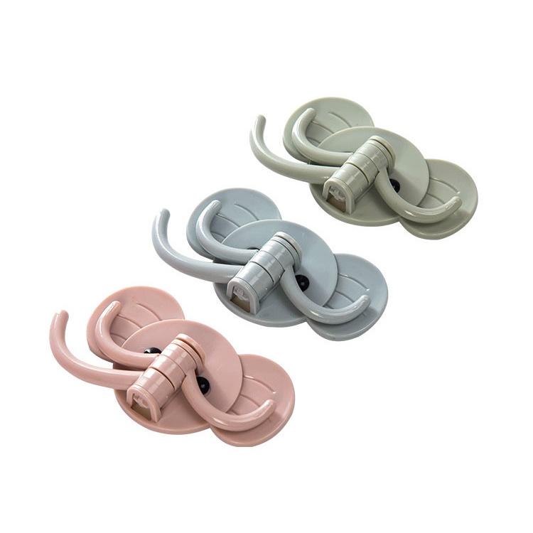 MÓC DÁN TREO TƯỜNG HÌNH CHÚ VOI 3 MÓC XOAY 180 ĐỘ THU GỌN