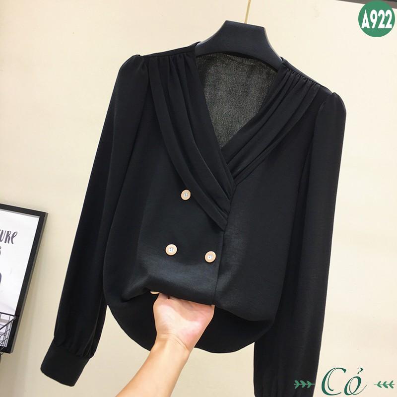 Áo sơ mi xếp ly giả vest - A922