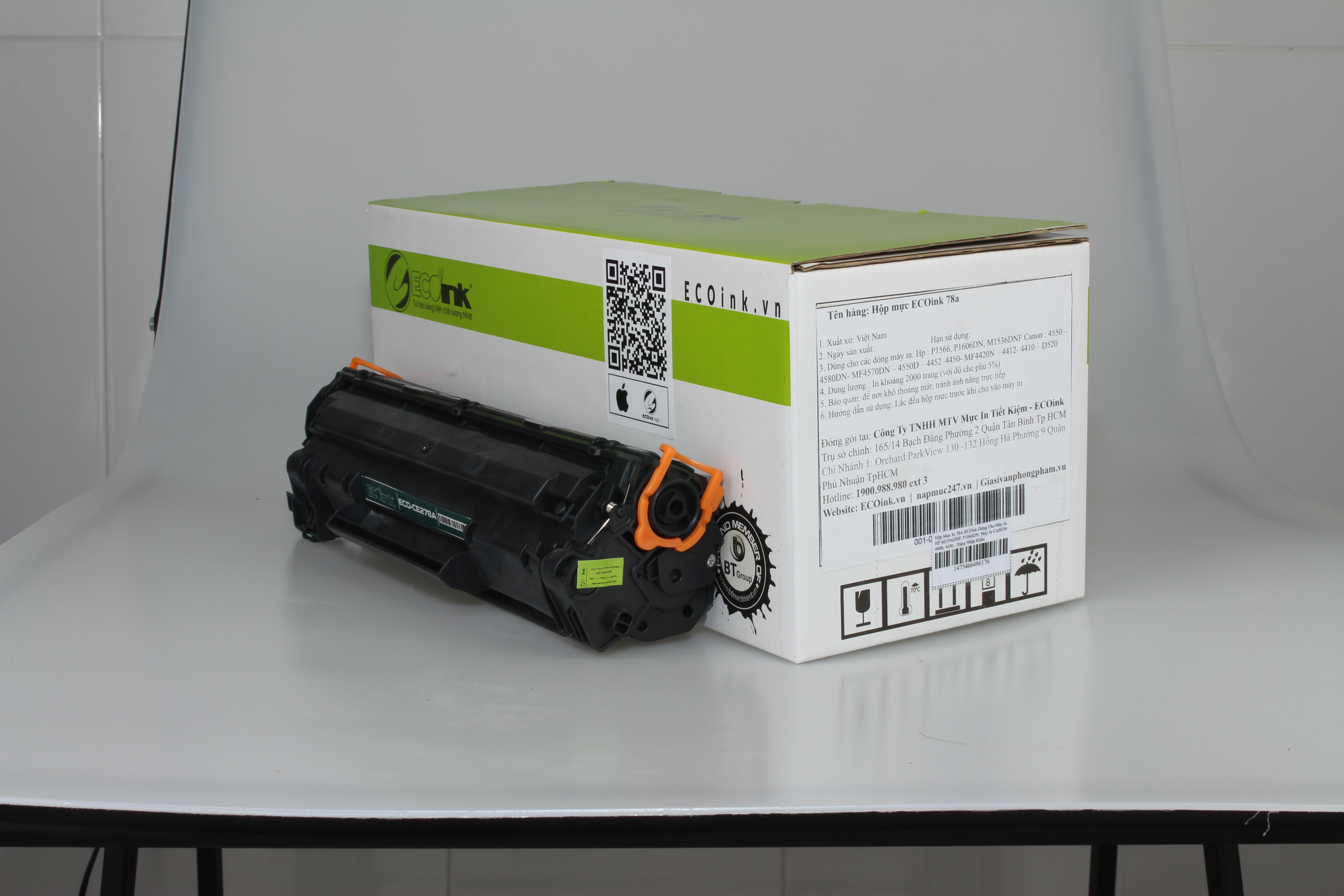Hộp Mực In 78A ECOink Dùng Cho Dòng Máy In HP M1536,P1606, CANON 4400,4450- Hàng Nhập Khẩu+ Tặng Lịch để bàn Thần Tài 2020