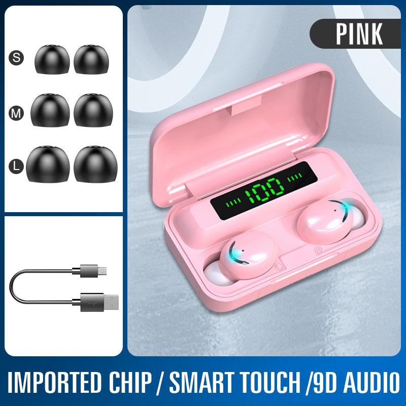 Bluetooth 5.0 9D Stereo Thể Thao Chống Thấm Nước Tai Nghe Nhét Tai Tai Nghe Có Micro TWS 2200MAh Sạc Hộp Tai Nghe Không Dây