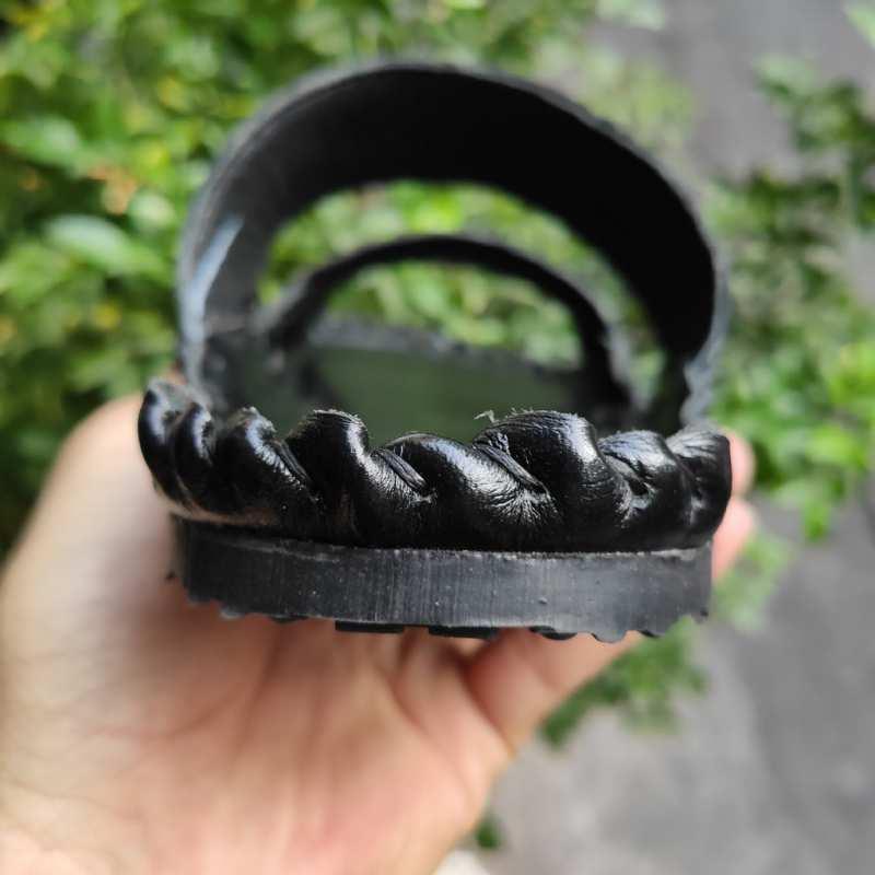 Dép ngang 2 đai da cá sấu cao cấp!