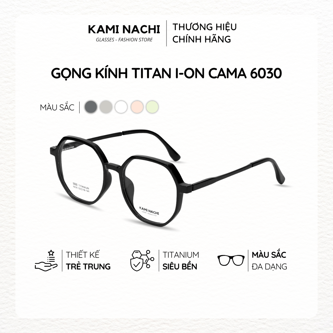 Gọng kính The Angel phiên bản Cama chất liệu Titanium mạ I-on mã 6030 KAMI NACHI