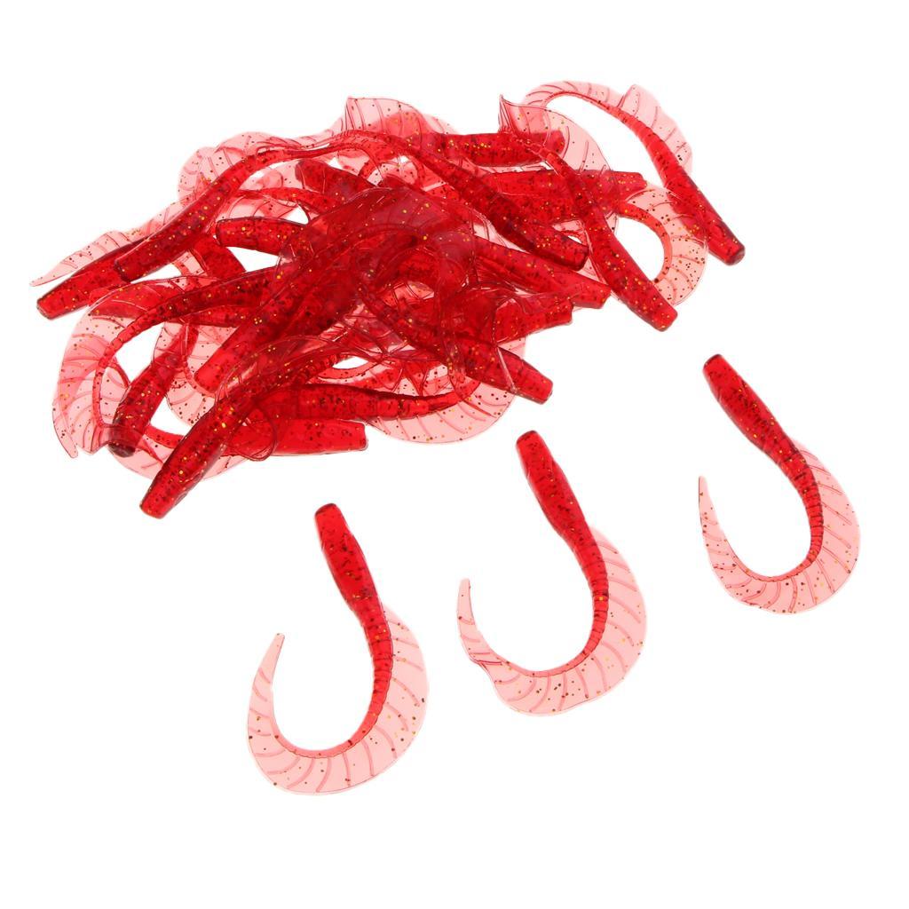 30pcs  Grub Worm   Head Soft Silicone