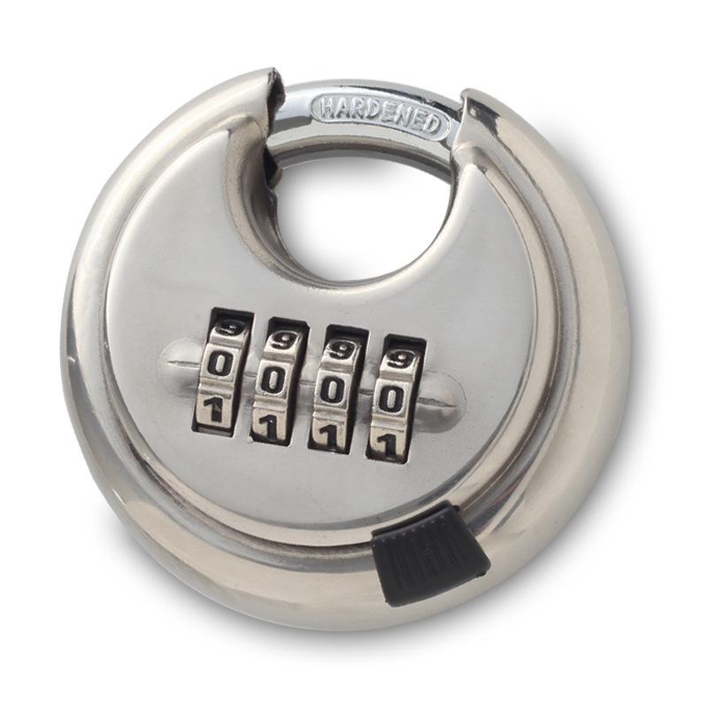 Khóa liên hợp ổ khóa, ổ khóa liên hợp khóa tròn, ổ khóa inox, 4 số, dùng cho nhà kho, lán, kho, 2 cái