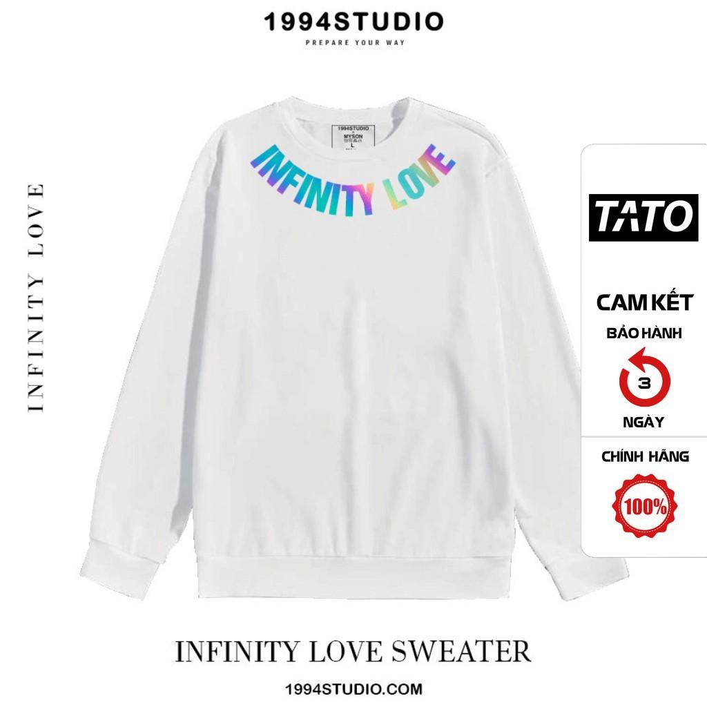 Áo Sweatrer IF.T in chữ Infinity Love Phản Quang 7 màu Áo nỉ Dài tay Unisex in hiệu ứng Hologram TATO_OFFICIAL