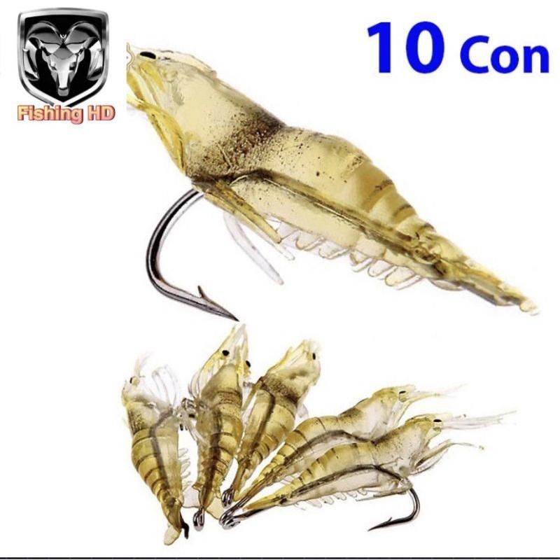 Mồi Câu Cá Tôm Giả Kèm Lưỡi Siêu Bén Mồi Câu Cá Siêu Nhạy MG8 đồ câu FISHING_HD