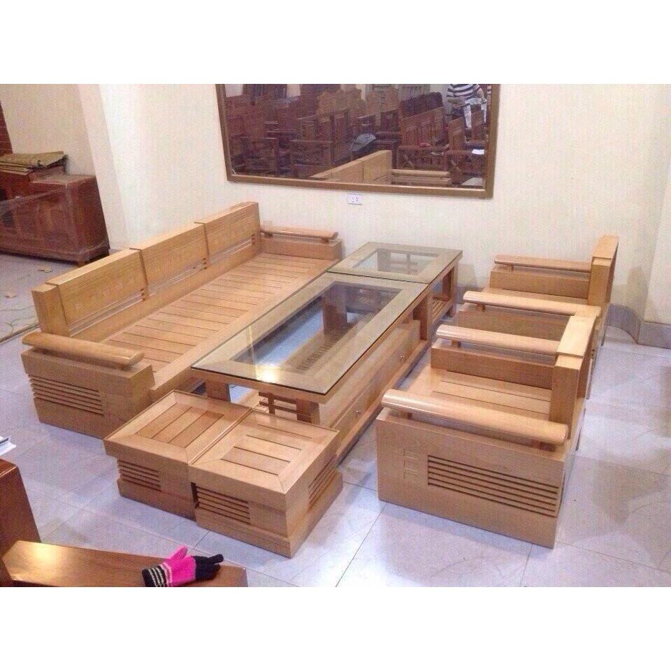 mẫu bàn ghế gỗ hiện đại cho phòng khách nhỏ