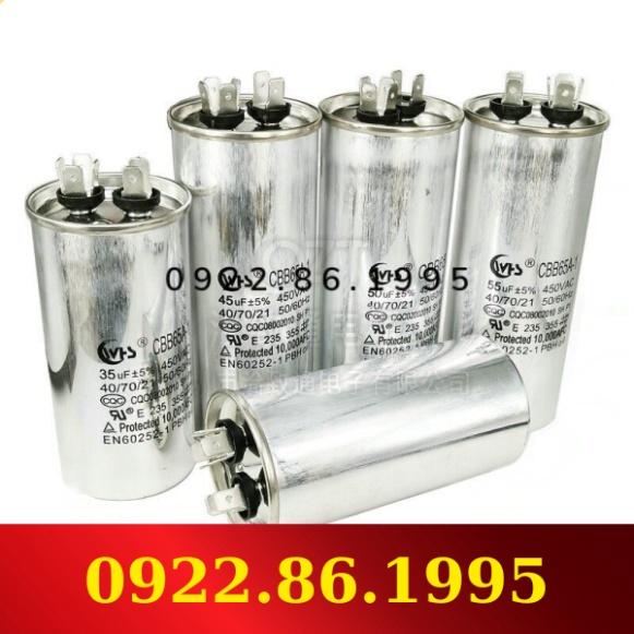 Tụ Khởi Động Máy Nén Điều Hòa Không Khí Cbb65 5/10/20/25/30/35/40/45/50/55/60/65/70/75/80/90/100Uf 450V hàng mới v