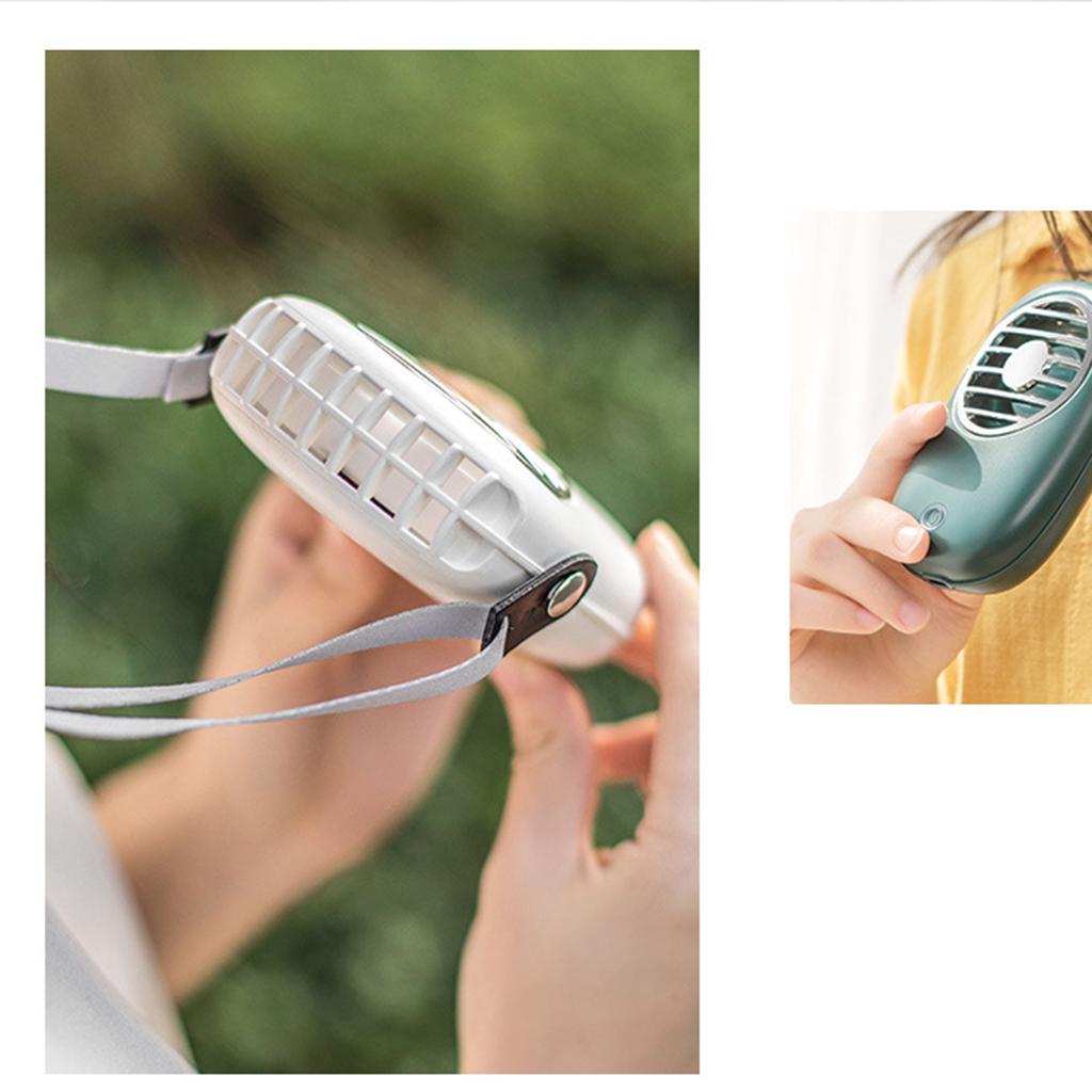 Mini USB Fan,Portable Hands Free Necklace Fan, Rechargeable Handheld Fan, 3 Speed Adjustable Personal Desk Outdoor Travel Office Household