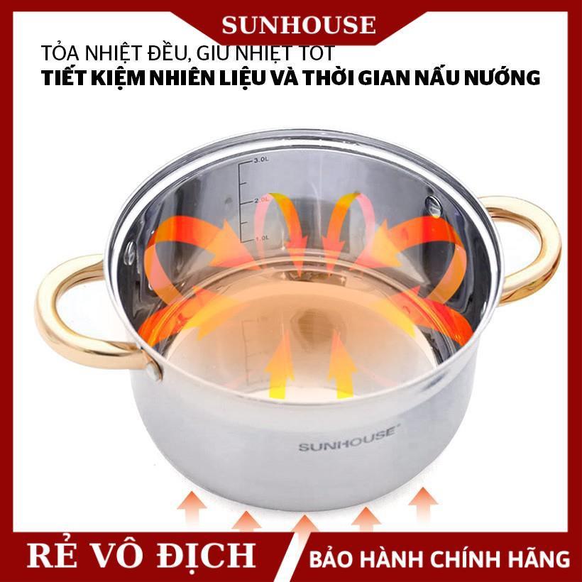 Bộ nồi inox 5 đáy SUNHOUSE SH781 hàng chính hãng