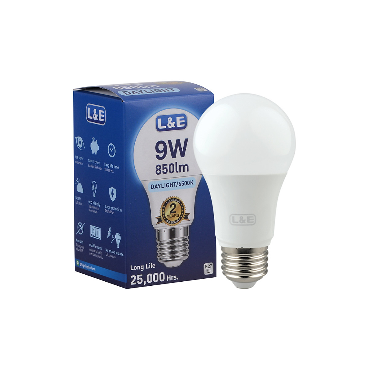 BÓNG LED BULB L&amp;amp;E#LED-Bulb-850LM/865/9W/E27(G3) DAYLIGHT