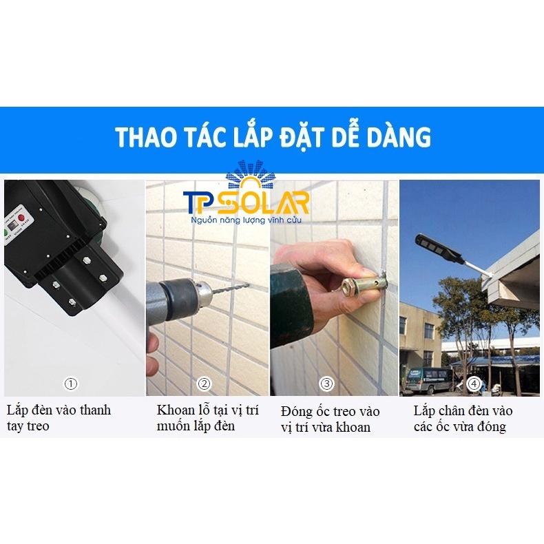 Đèn Đường Liền Thể Năng Lượng Mặt Trời TP Solar TP-D200 Công Suất 200W Cảm Biến Chuyển Động