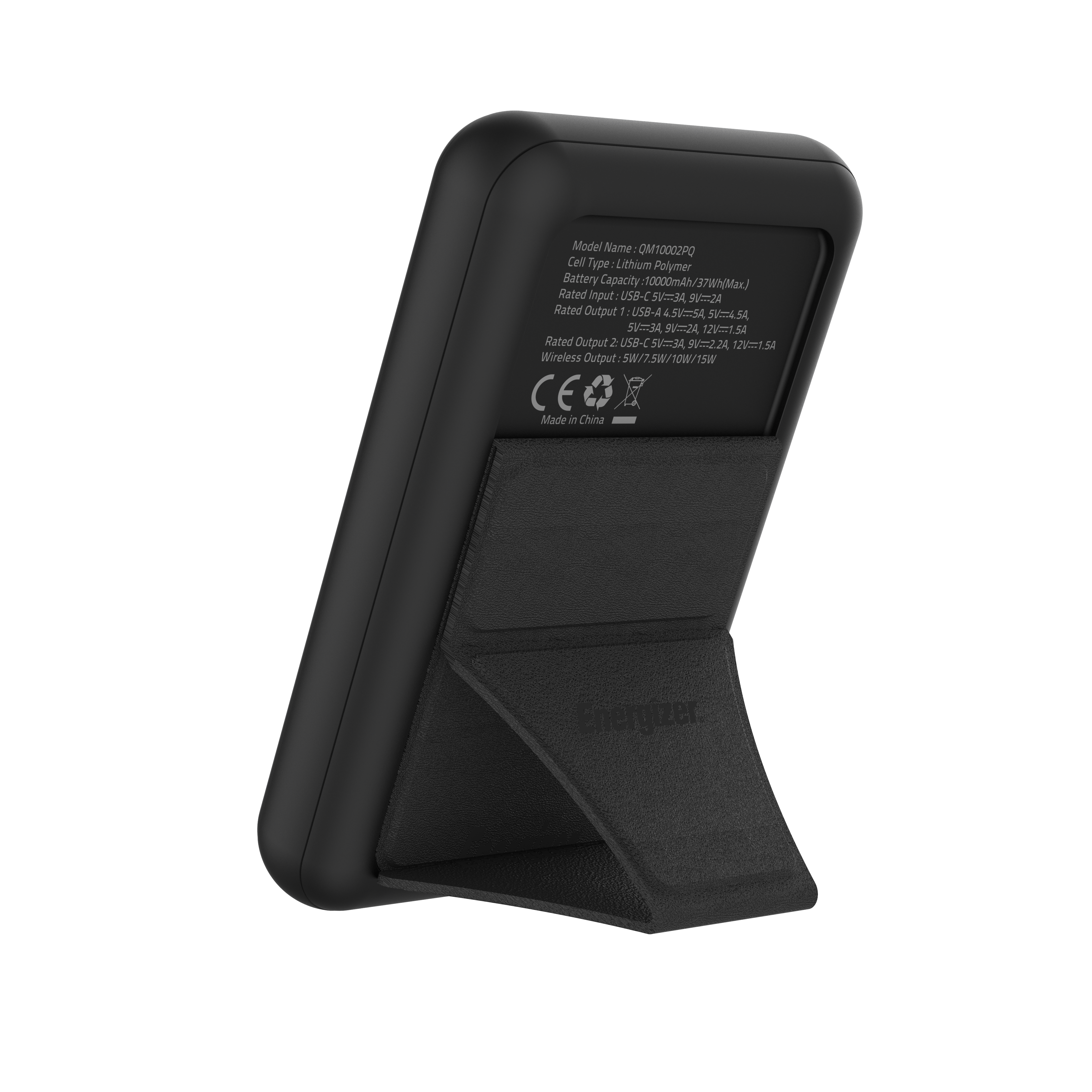 Sạc dự phòng  Energizer 10,000mAh /3.85V Li-Polymer hỗ trợ sạc nhanh 20W QM10002PQBK - Hàng chính hãng