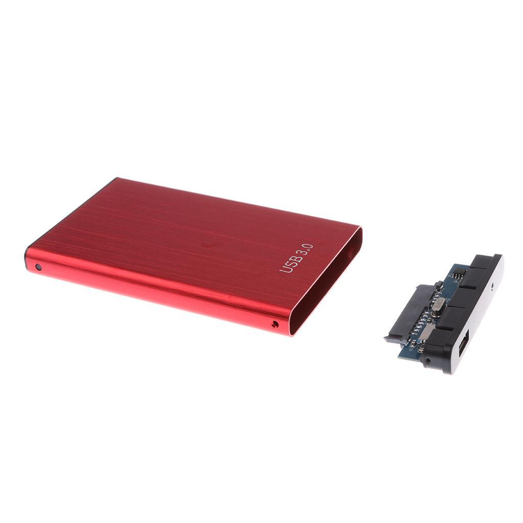 USB3.0 SSD SATA External 2.5" Hard Disk Storage Box Enclosure Case Red