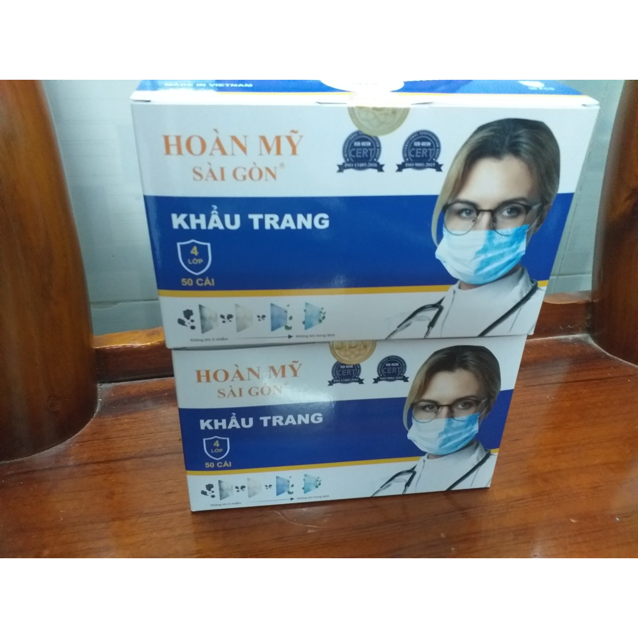 COMBO 2 HỘP KHẨU TRANG Y TÊ HOÀN MỸ