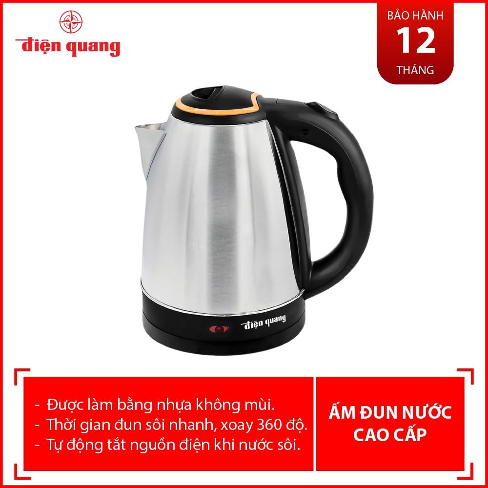 Ấm đun nước siêu tốc Điện Quang ĐQ EKT06 1518 BL (1500W, 1.8L, INOX 201, nhựa PP màu đen)