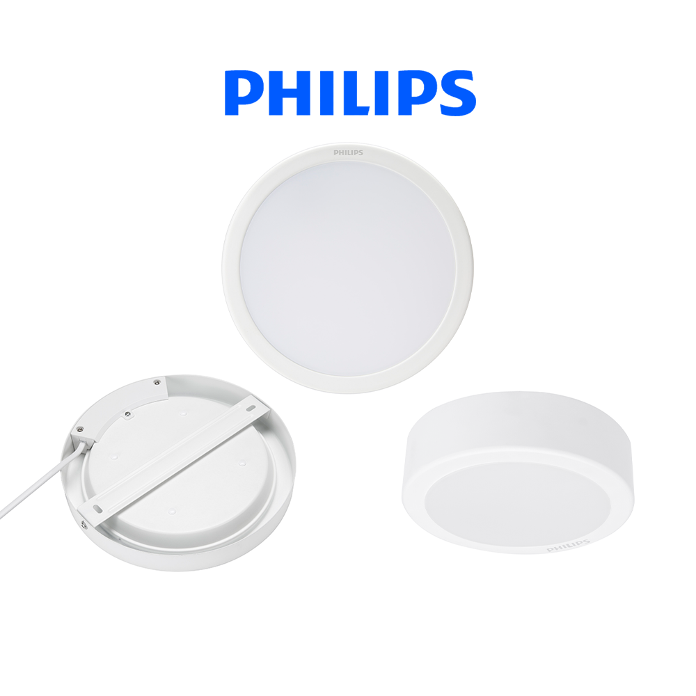 Bộ Đèn Philips LED Ốp Trần tròn lắp nổi DN027C Công suất
