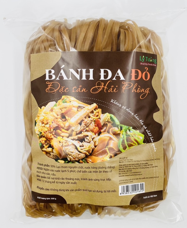 Bánh Đa Đỏ Lý tưởng, Đặc Sản Hải Phòng 500g