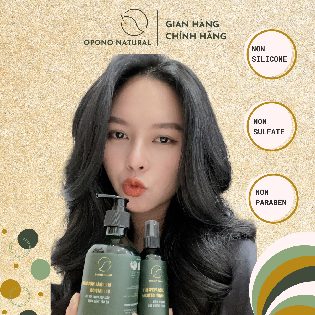Dầu xả thảo dược kích mọc tóc, ngăn rụng tóc, phục hồi, dưỡng tóc suông mượt, chắc khoẻ thảo mộc Opono Natural 260ml