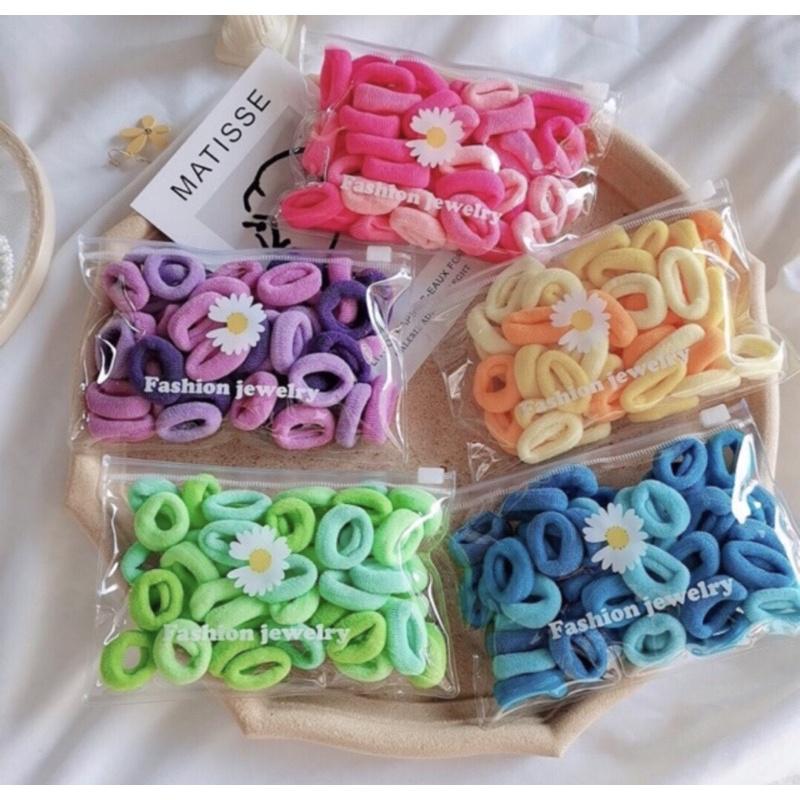 Túi zip 50 dây cột tóc