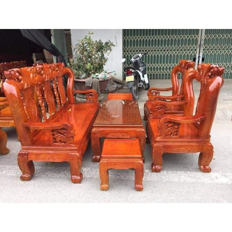 Bộ bàn ghế quốc đào gỗ xoan  -NỘI THẤT BÌNH LONG 0988-352-210