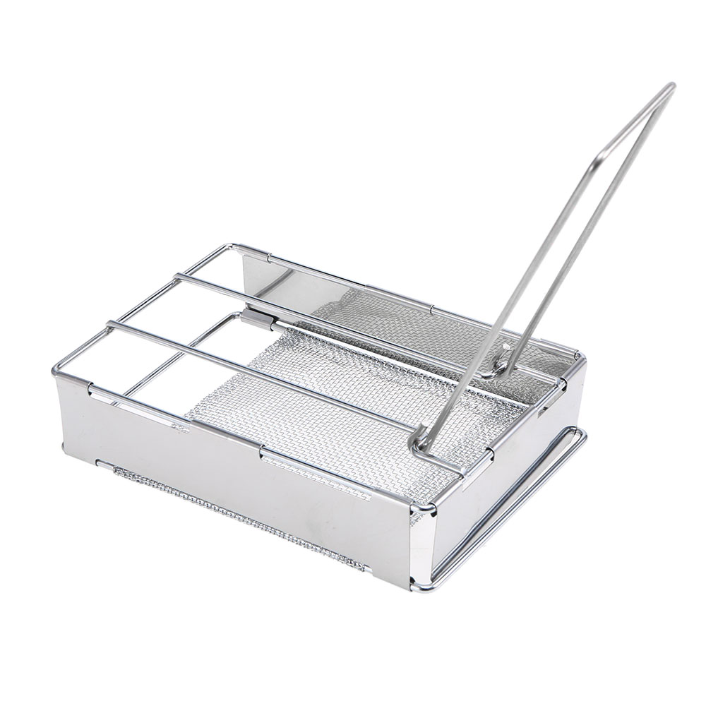 Bếp Nướng Bánh Mì Bằng Thép Không Gỉ Có Thể Gấp Lại Cắm Trại Ngoài Trời