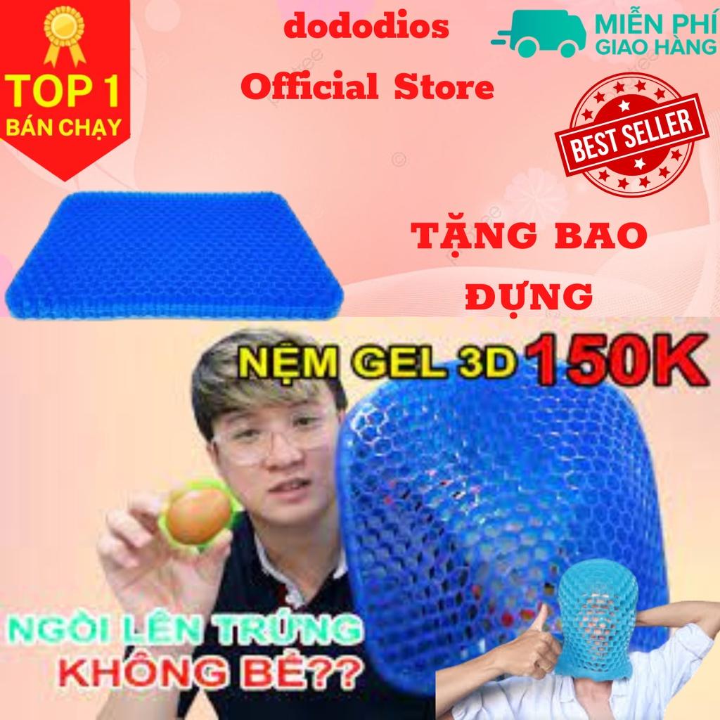 Đệm lót ngồi Silicon 3D 2 Lớp Thoáng Khí Thiết Kế gel tổ ong - Chính hãng dododios