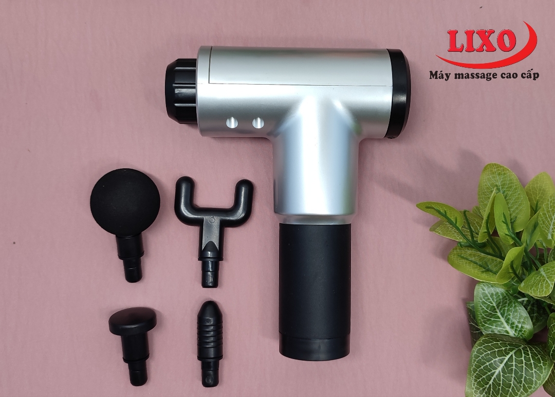 Súng Massage - Súng Massage Trị Liệu Toàn Thân - SM 406 - 4 đầu 6 cấp độ giúp cơ thể thư giãn sảng khoái