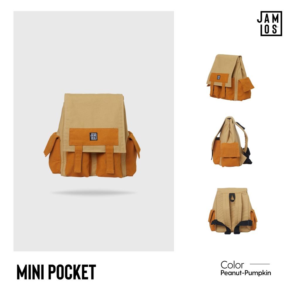 Balo thời trang đi học nhiều ngăn nhỏ gọn vải canvas Mini Pocket Backpack JAMLOS