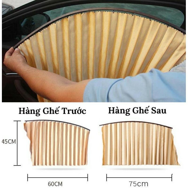 Bộ 04 rèm vải che nắng ô tô có gắn nam châm