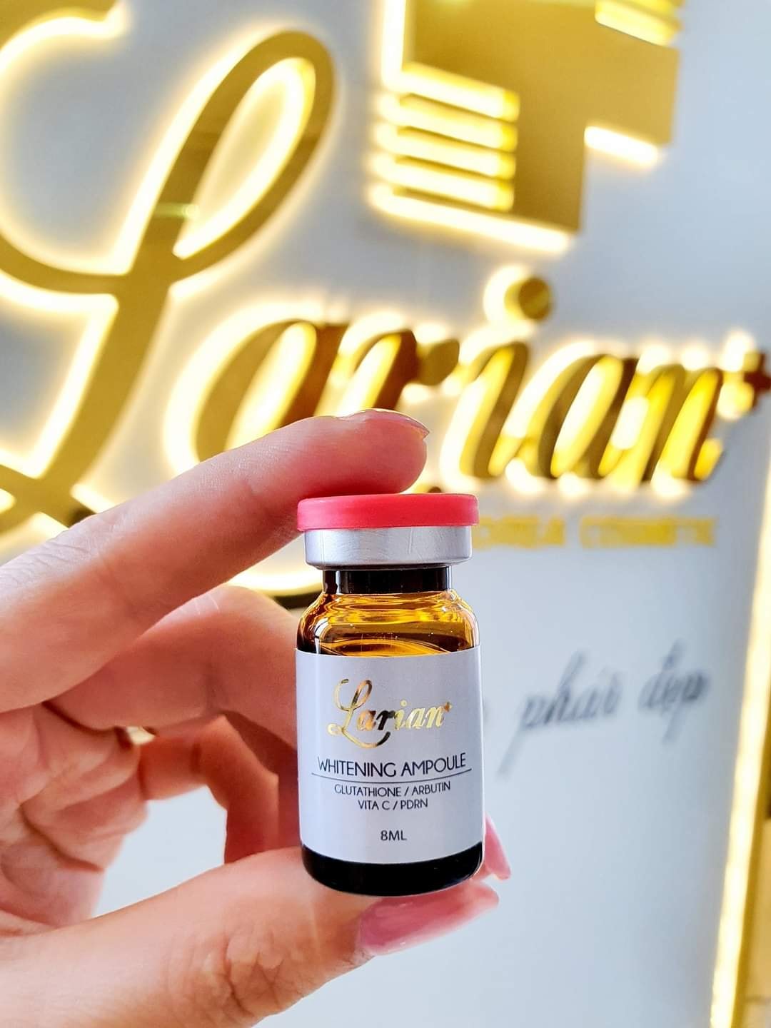 Set 10 Tế bào gốc hỗ trợ trị nám, trắng sáng da Larian 8ml