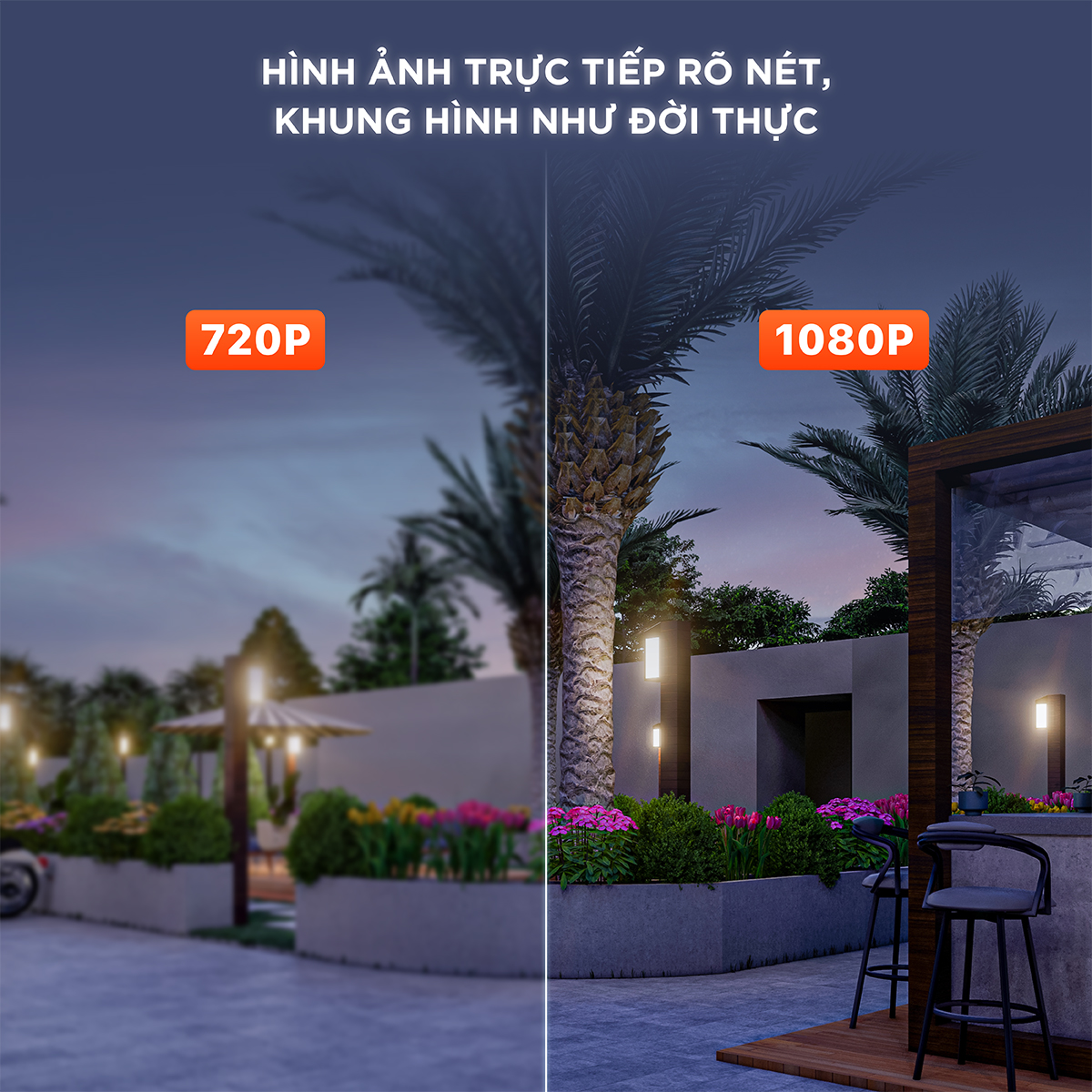 Camera Wifi Ngoài Trời Xoay 360° Tenda CH3 Độ Phân Giải 1080P đàm thoại 2 chiều, ban đêm có màu - Hàng chính hãng