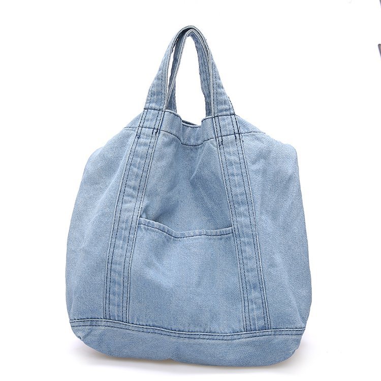 Túi Đeo Chéo Hàng Có Sẵn Giao Ngay, cao 33cm, rộng 52cm, dày 19,5cm Chất Jean Phong Cách Đường Phố Túi Tote Jean Jess95