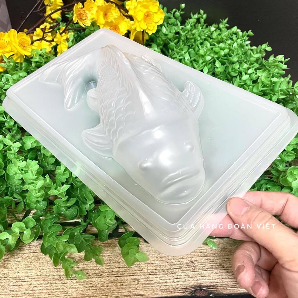 Khuôn rau câu, khuôn nhấn xôi, bánh tổ ….. Hình cá koi , cá chép - Chất liệu nhựa dày bóng , siêu sắc nét nhiều size