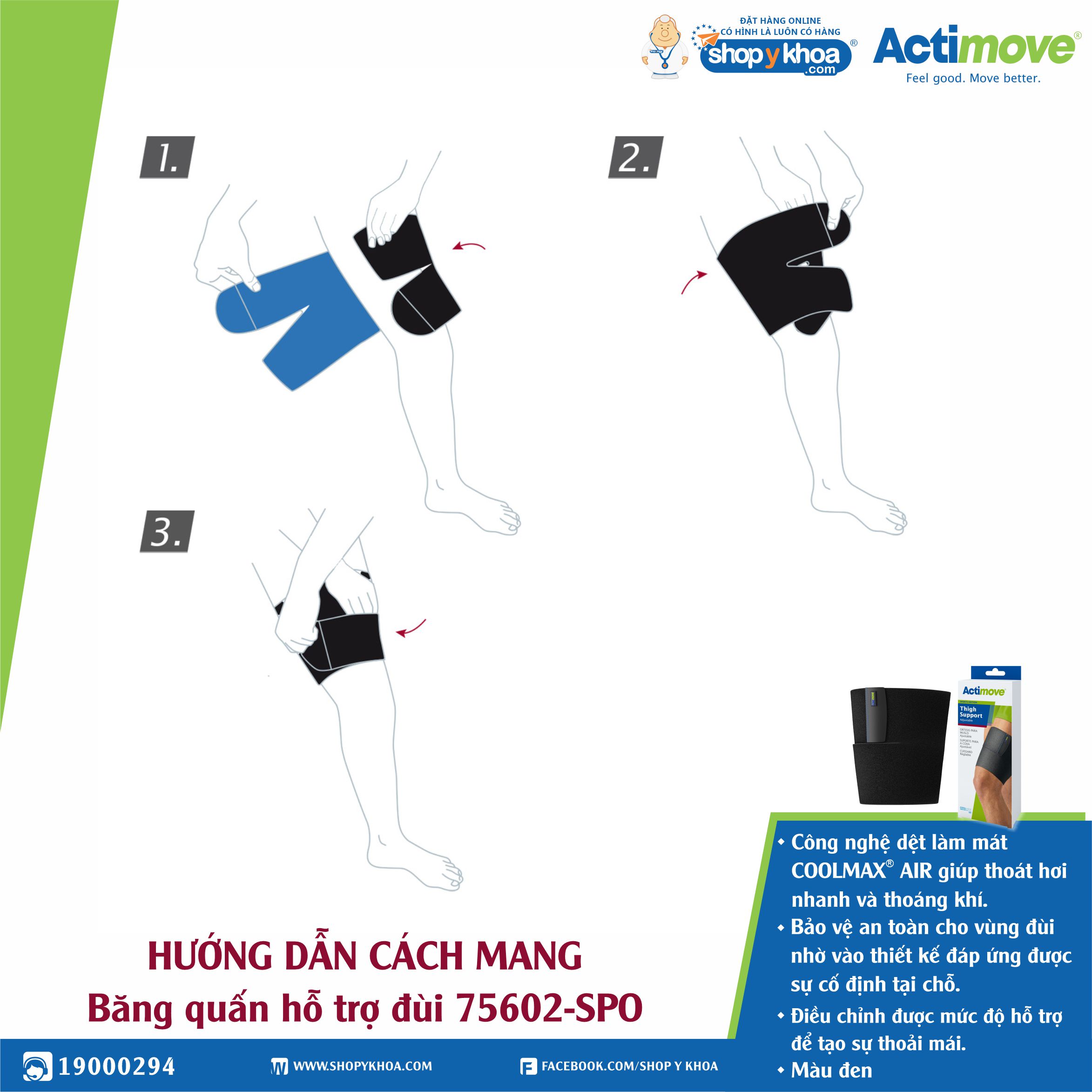 Băng quấn hỗ trợ đùi 75602-SPO Actimove Thigh Support