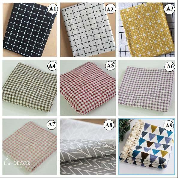 200 mẫu vải linen, vải bố, vải canvas làm phông nền background chụp ảnh, khăn trải bàn.