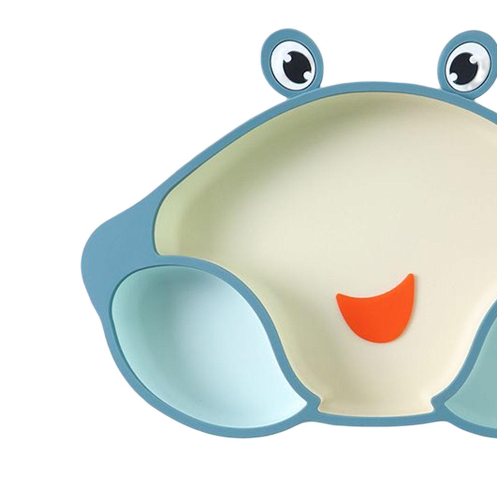 2pcs Silicone Suction Divided Plate Placemat Training Feeding Tablewares