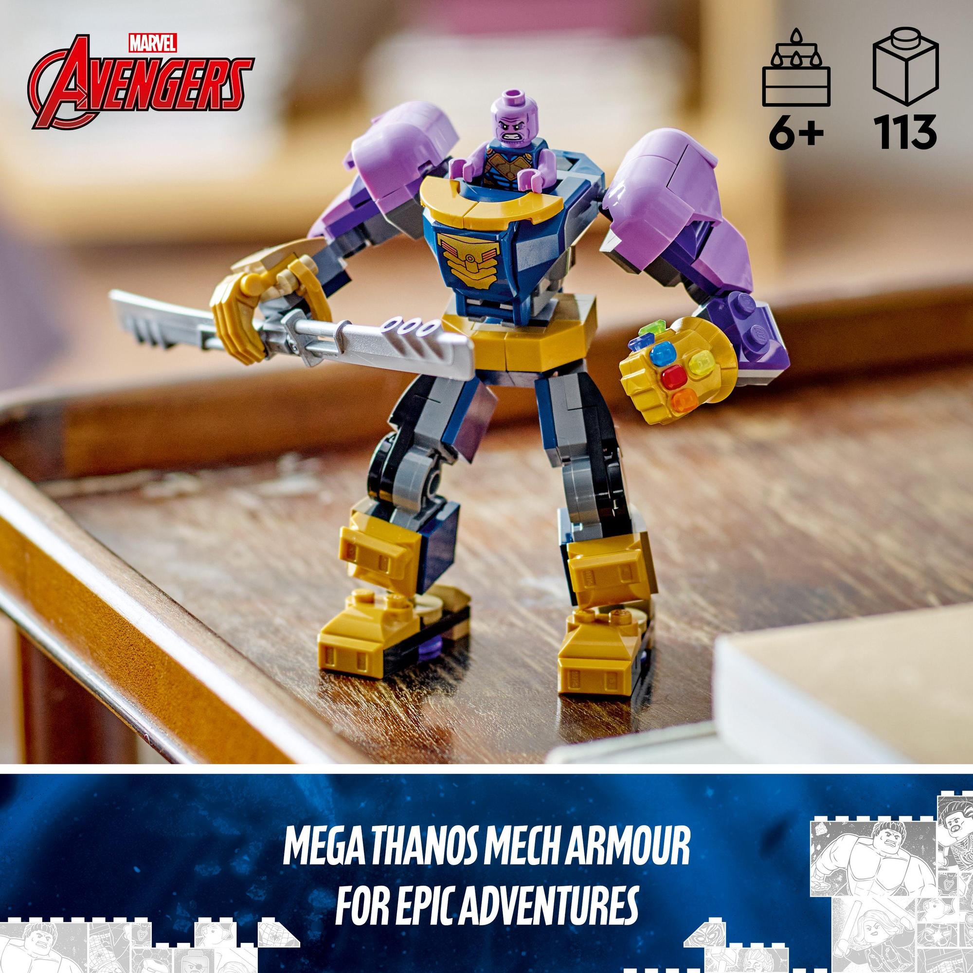 LEGO Superheores 76242 Chiến Giáp Thanos (113 Chi Tiết)