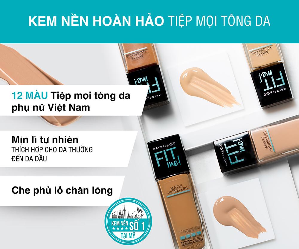 Kem Nền Mịn Lì Tự Nhiên Maybelline Fit Me - Màu 120 Classic Ivory 30ml