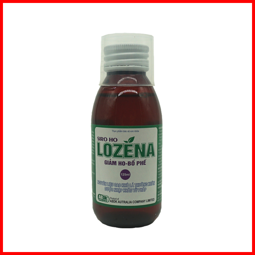 [COMBO 2 HỘP] Siro ho LOZENA chứa cao lá thường xuân, giảm ho cảm, ho gió, họ dị ứng