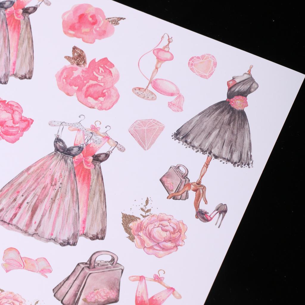 10 Sheets DIY Paper Stickers Diary Scrapbook Label Sticker Photo Album Decor