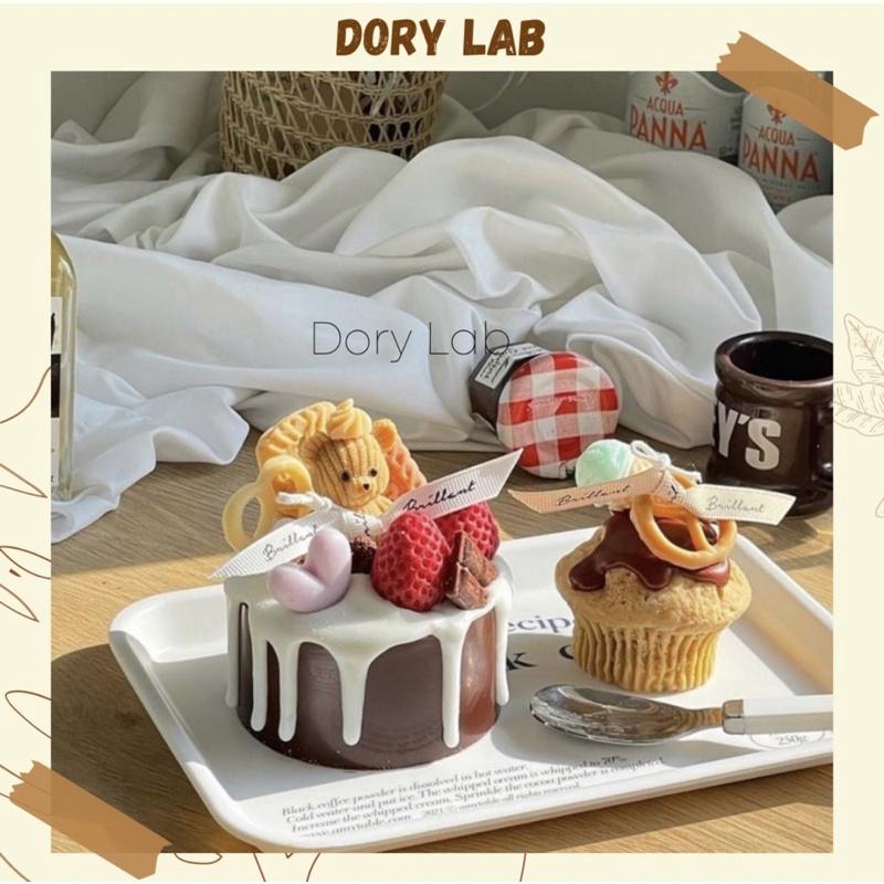 Nến Thơm Handmade Bánh Kem Gấu Con Nhiều Mẫu - Dory Lab