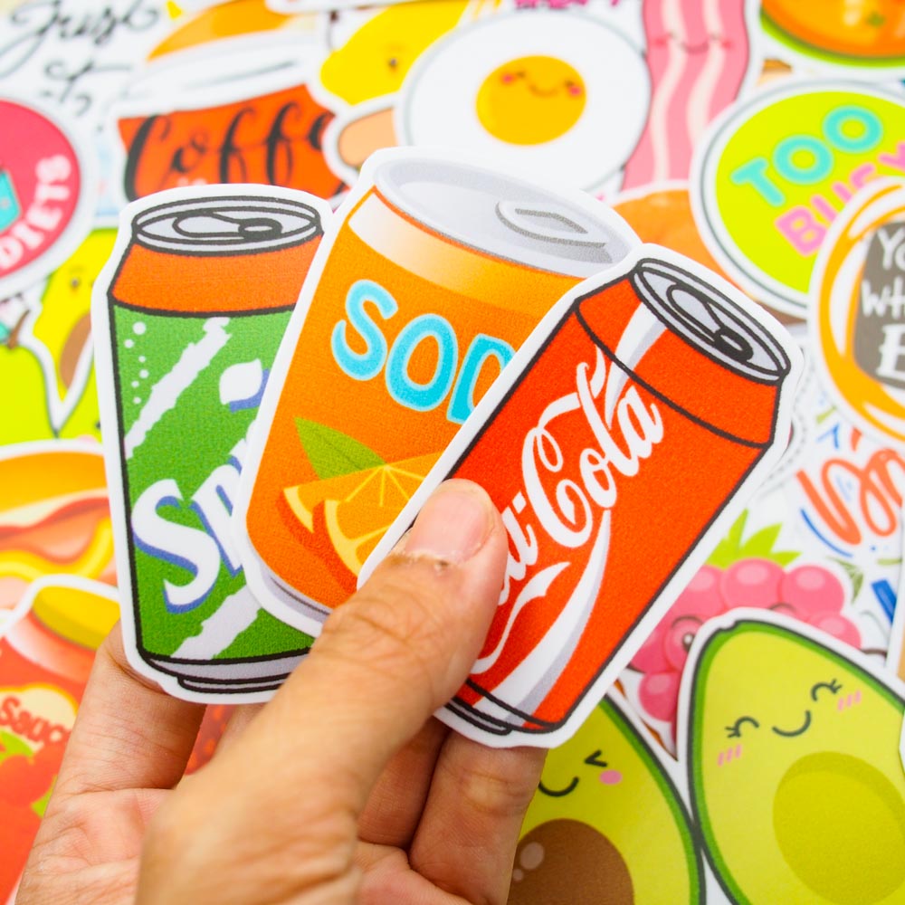 Set 100 sticker hình dán - Food and drink