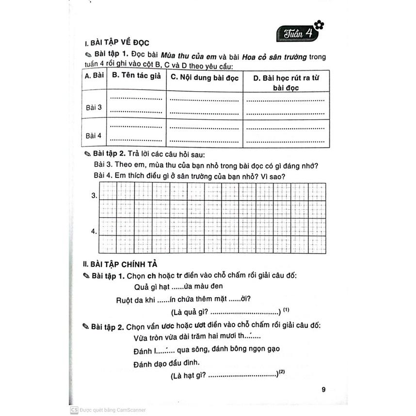Sách - Vở bài tập cuối tuần tiếng việt 3 HA-MK